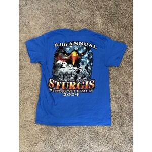 Sturgis Bike Week 2024 84th Annual Tee Shirt Blue‎ Extra Large XL T-Shirt